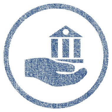 Banka hizmet kumaş dokulu simgesi