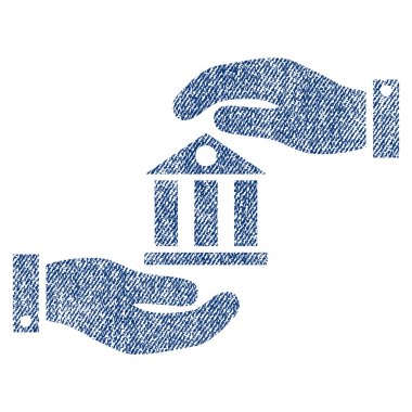 Banka hizmet kumaş dokulu simgesi