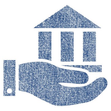 Banka hizmet kumaş dokulu simgesi