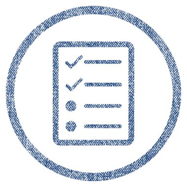 Denetim listesi sayfa kumaş dokulu simgesi