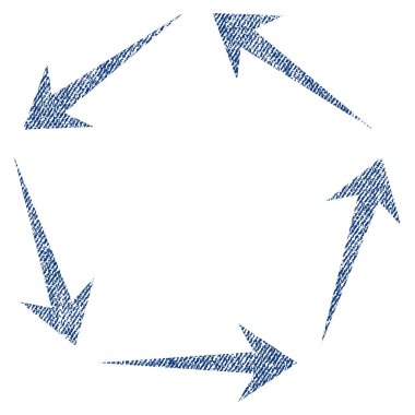 Dolaşım kumaş dokulu simgesi