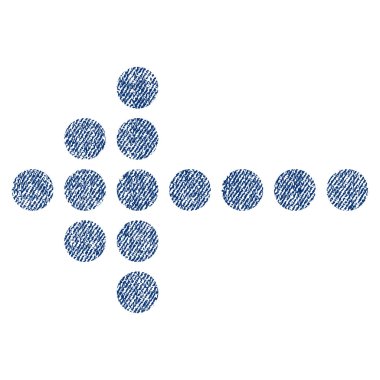 Noktalı ok sol kumaş dokulu simgesi