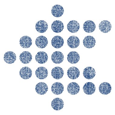 Noktalı ok sol kumaş dokulu simgesi