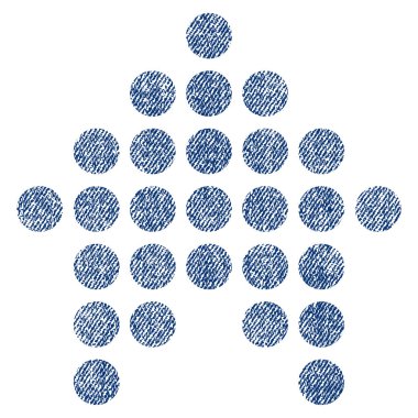 Kumaş yukarı noktalı ok simgesi dokulu