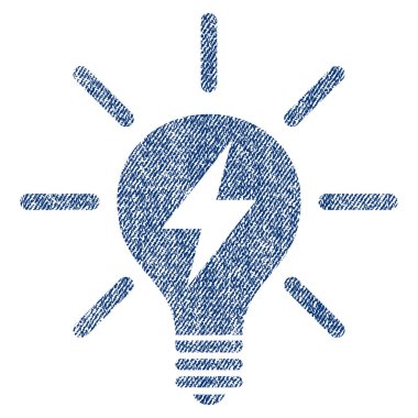 Simge elektrik ışık ampul kumaş dokulu