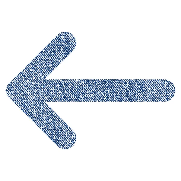 Arrow Left Fabric Textured Icon — Stock Vector