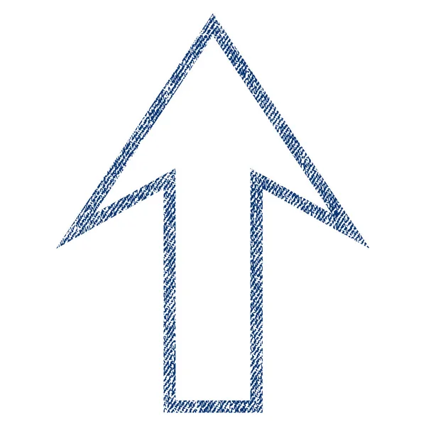 Icono texturizado de tela de flecha hacia arriba — Vector de stock