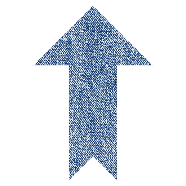 Pijl-omhoog of stof geweven pictogram — Stockvector