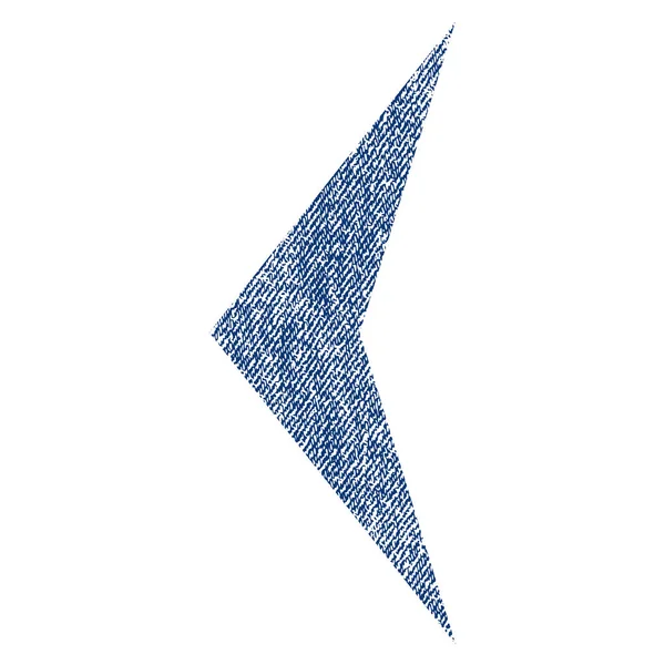 Arrowhead tecido esquerdo texturizado ícone — Vetor de Stock