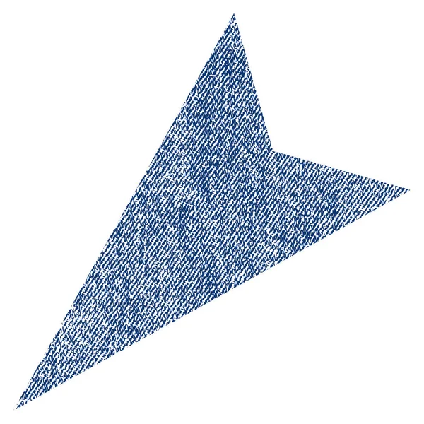 Arrowhead esquerda-para baixo tecido texturizado ícone — Vetor de Stock