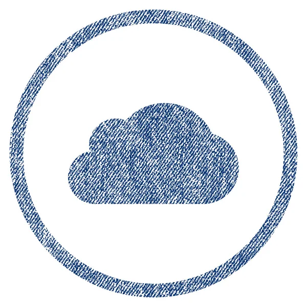 Cloud Fabric Textured Icon — Stock Vector