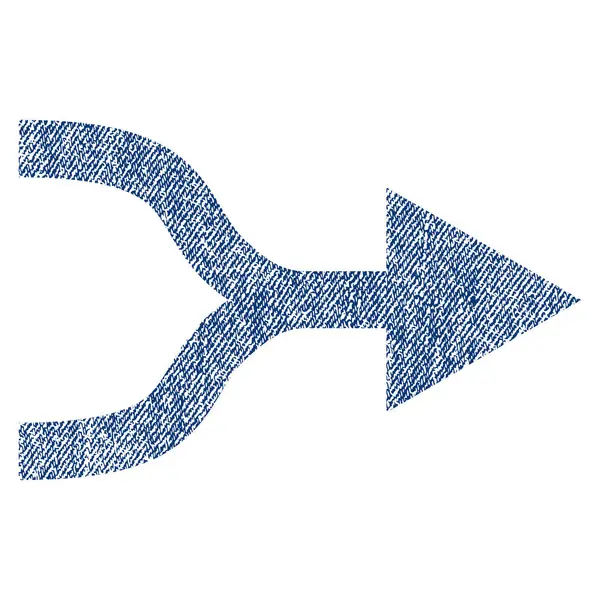 Kombinieren Pfeil rechts Stoff texturierte Symbol — Stockvektor