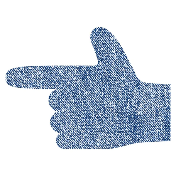 Pointeur main gauche tissu Icône texturée — Image vectorielle