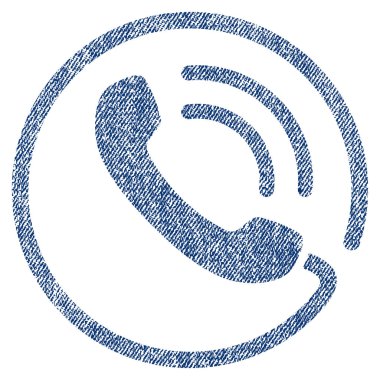 Telefon görüşmesi kumaş dokulu simgesi