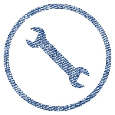 İngiliz anahtarı kumaş dokulu simgesini