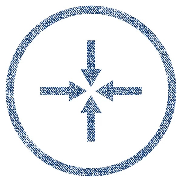 Icono texturizado de tela de flechas de impacto — Vector de stock