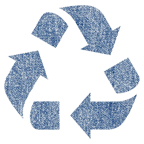 Recyceln texturierten Stoff Symbol — Stockvektor