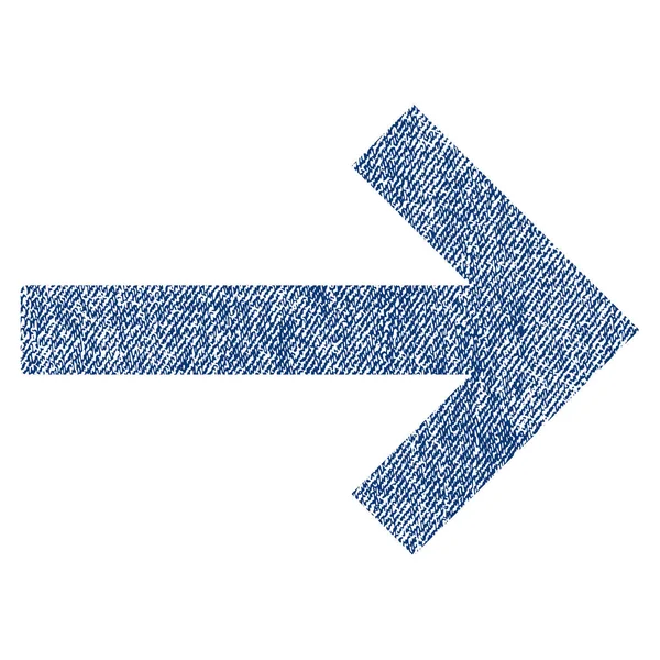 Icona strutturata in tessuto a freccia destra — Vettoriale Stock