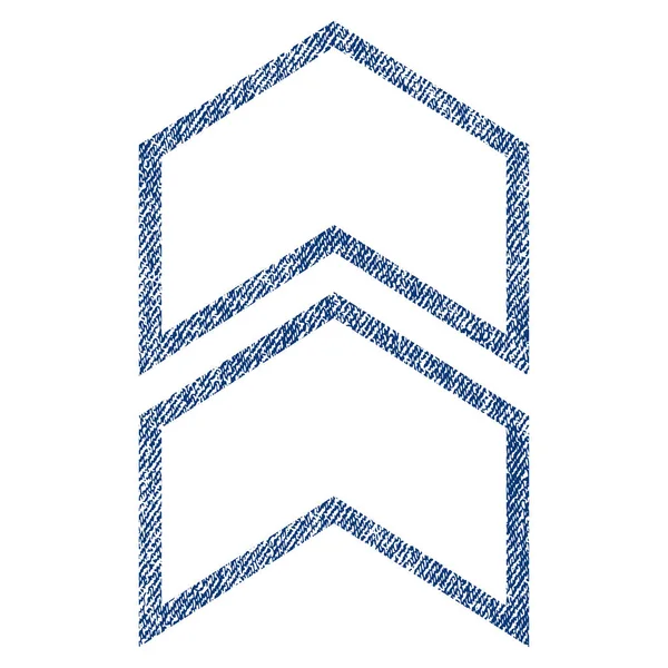 Icône texturée de tissu décalé vers le haut — Image vectorielle