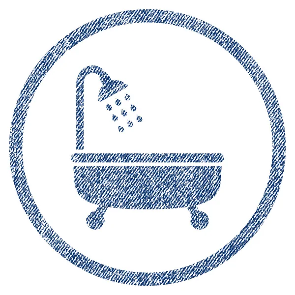 Icona strutturata del tessuto del bagno della doccia — Vettoriale Stock