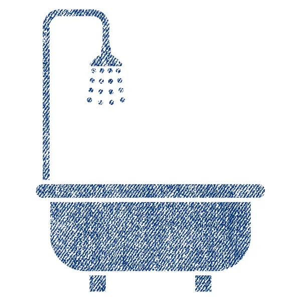 Icono texturizado de tela de baño de ducha — Archivo Imágenes Vectoriales