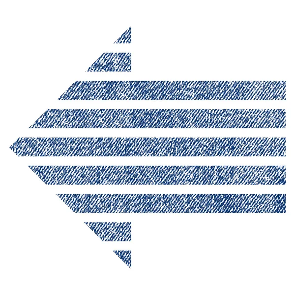 Смужка стрілка ліва тканина текстурована піктограма — стоковий вектор