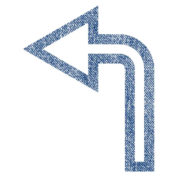 Links abbiegen Stoff strukturiert Symbol — Stockvektor