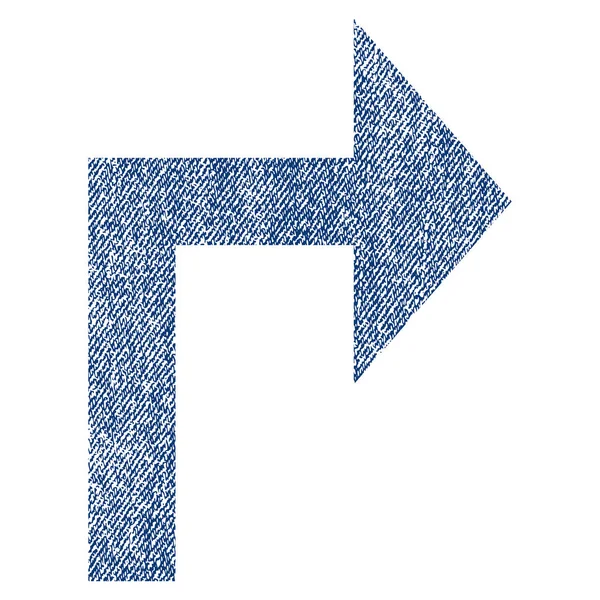 Tournez à droite Tissu Icône texturée — Image vectorielle