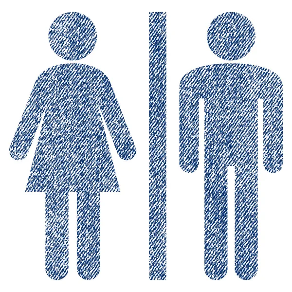 WC Personnes Tissu Texturé Icône — Image vectorielle