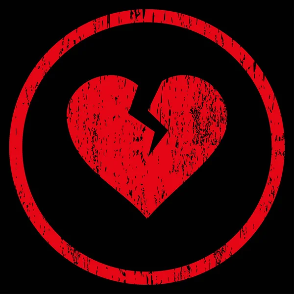 Heart Break Rounded Grainy Texture Icon