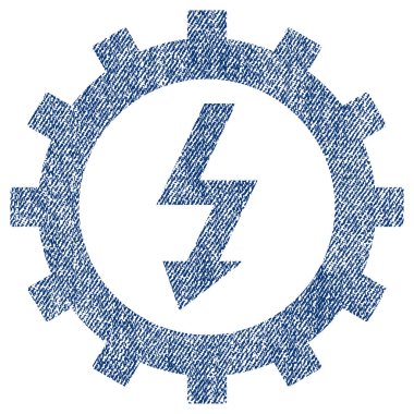 Simge elektrik enerji Cog Wheel kumaş dokulu