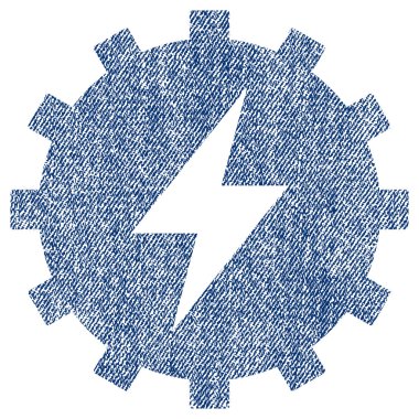 Simge elektrik enerji dişli kumaş dokulu