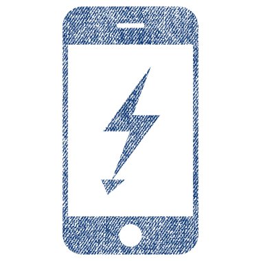 Simge elektrik cep telefonu kumaş dokulu