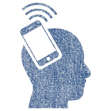 Simge kafa Smartphone eklenti halka kumaş dokulu