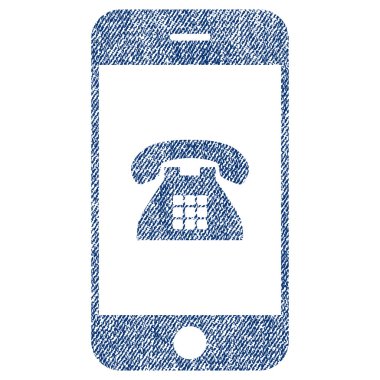 Cep telefonu kumaş dokulu simgesi