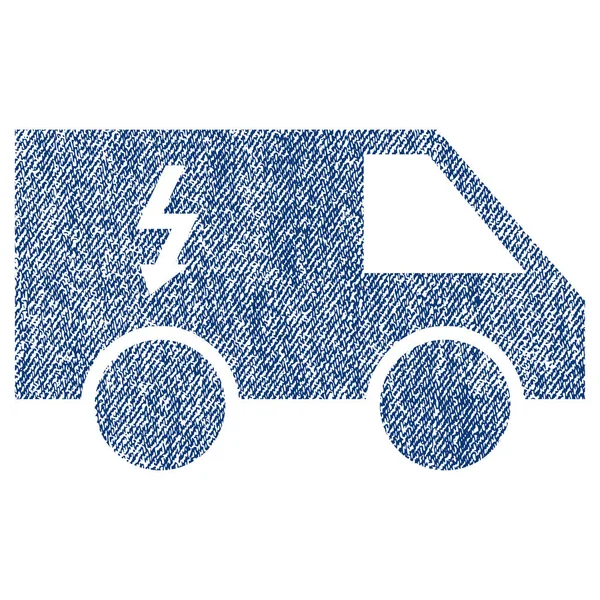 Icono texturizado de tela de coche eléctrico — Vector de stock