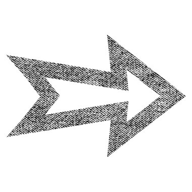 Ok sağ kumaş dokulu simgesi