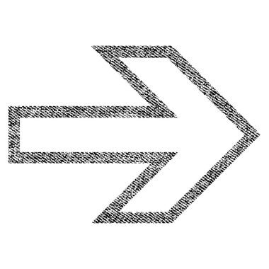 Ok sağ kumaş dokulu simgesi