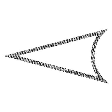 Ok ucu sol kumaş dokulu simgesi