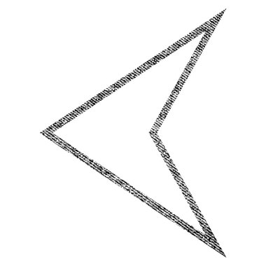 Ok ucu sol kumaş dokulu simgesi