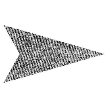 Ok ucu sağ kumaş dokulu simgesi