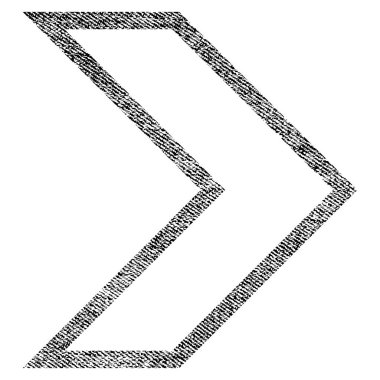 Ok ucu sağ kumaş dokulu simgesi