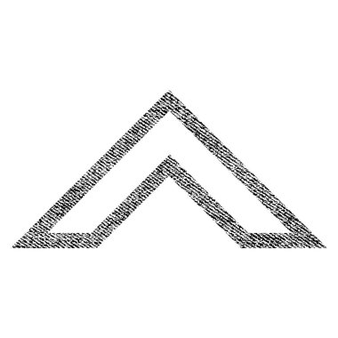 Kumaş dokulu simgesi yukarı ok ucu