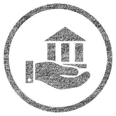 Banka hizmet kumaş dokulu simgesi