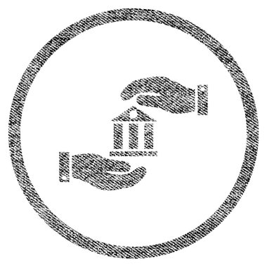 Banka hizmet kumaş dokulu simgesi