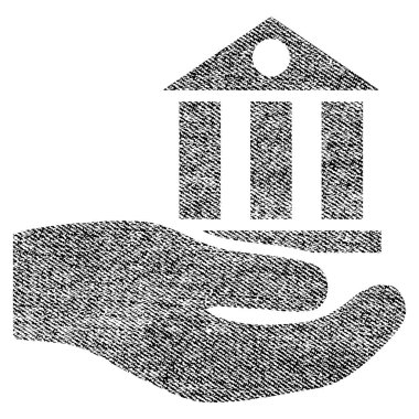 Banka hizmet kumaş dokulu simgesi