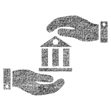 Banka hizmet kumaş dokulu simgesi