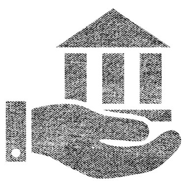 Banka hizmet kumaş dokulu simgesi