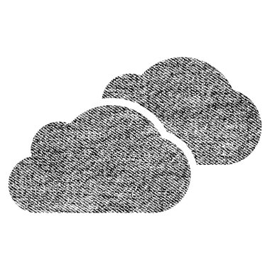 Bulutlar kumaş dokulu simgesi