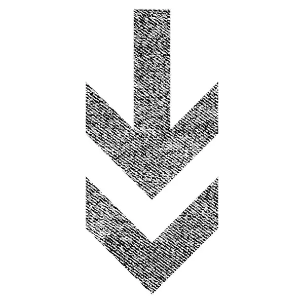 Pijl-omlaag stof geweven pictogram — Stockvector
